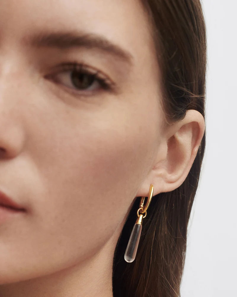 Rock crystal large Jupiter single hoop