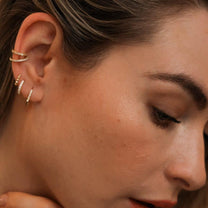 Eterna Gold Plated Single Huggie Hoop Earring