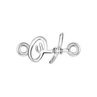 Hugs & Kisses Connector - Sterling Silver