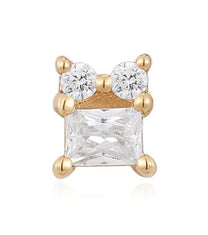 Bam Bam - White CZ 14K Yellow Gold