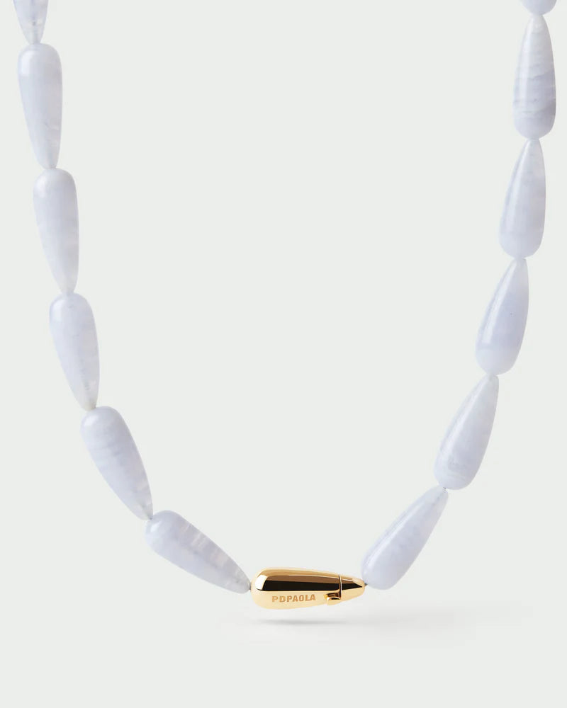 Blue Agate Drop Necklace