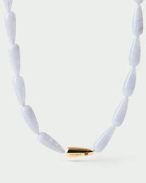 Blue Agate Drop Necklace