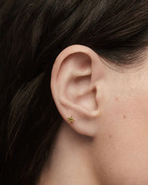 Green Fleur single earring