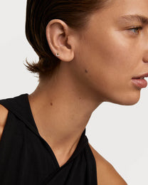 Diamonds and gold Loop single earring