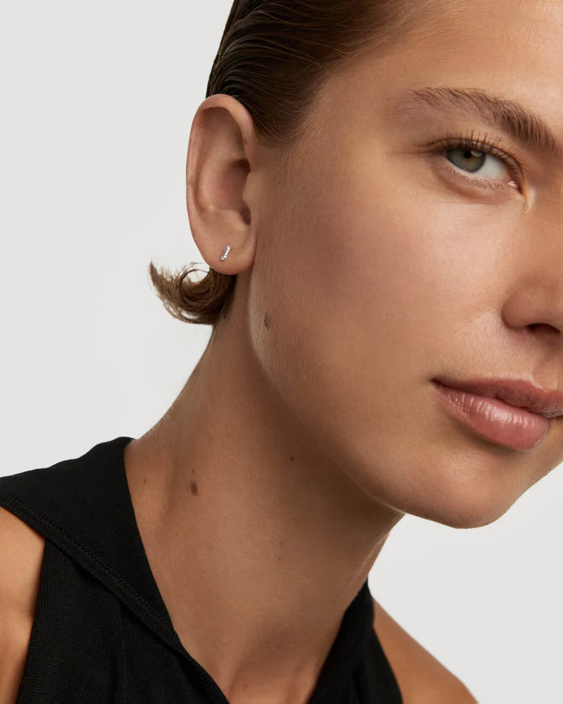 Diamonds and gold Pop single earring