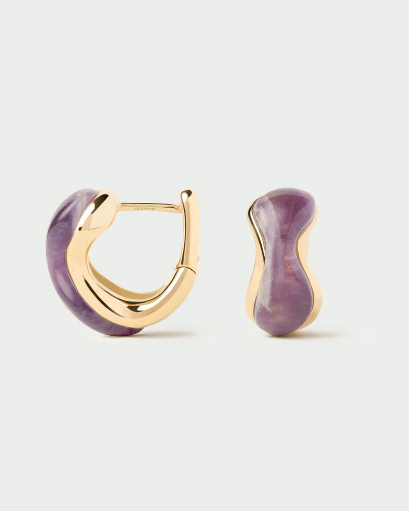 Amethyst Musa hoops