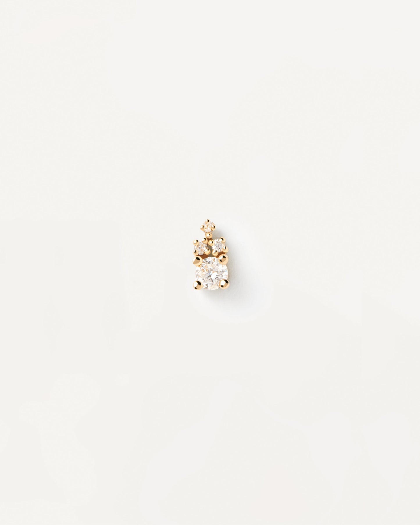 18k Solid Yellow Gold and Diamond Chelsea Single Earring
