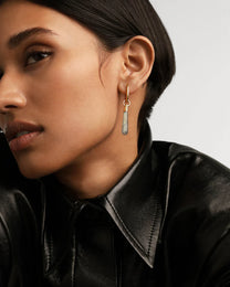 Labradorite Large Jupiter Single Hoop