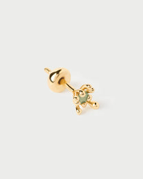 Green Fleur single earring