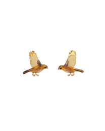 Enamel Flying Robin Earrings