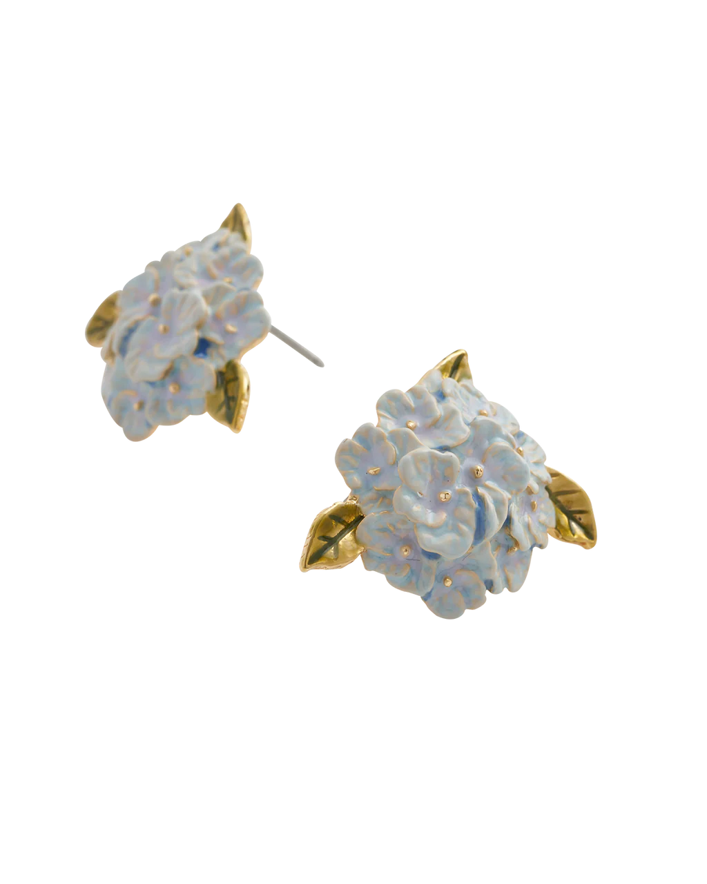 Enamel Hydrangea Earrings