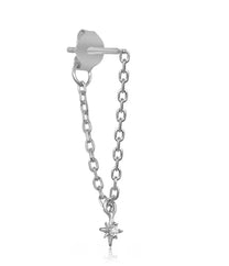 Silver SOLEIA Illusion Chain Stud