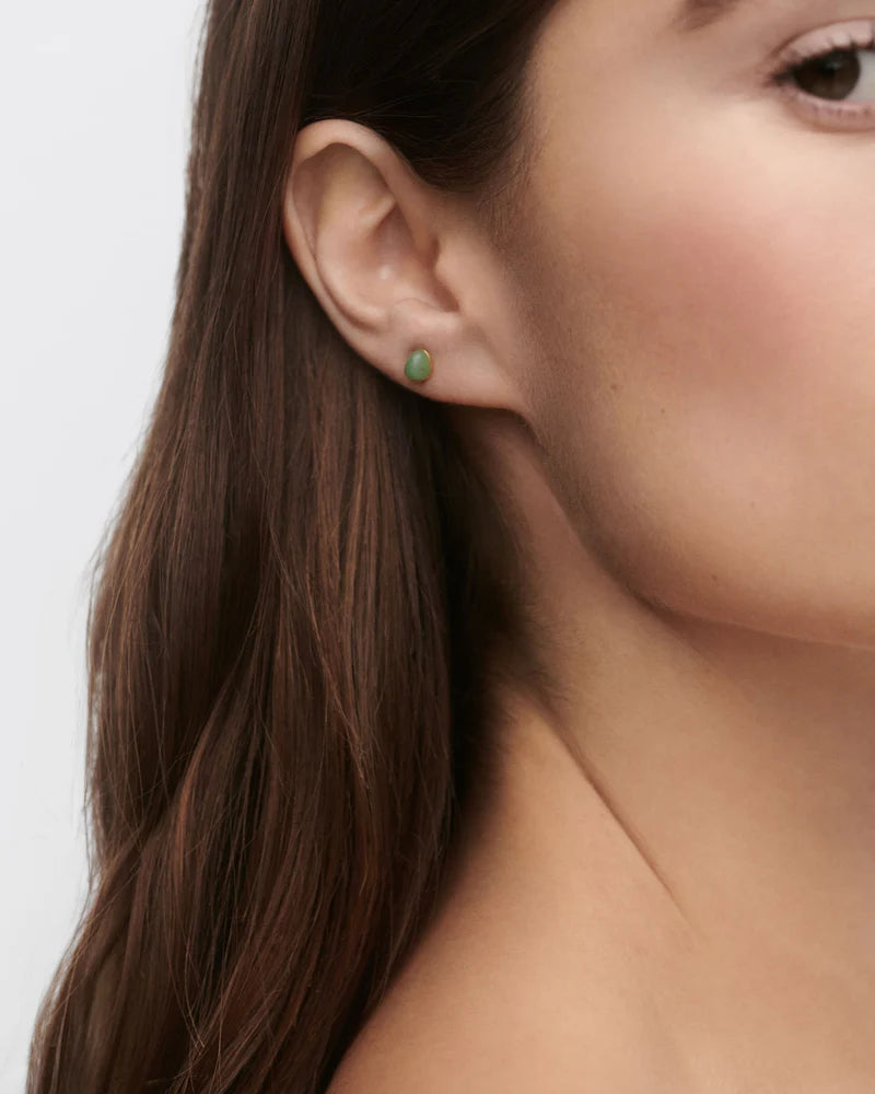 Green Aventurine Gravity Ear Piercing