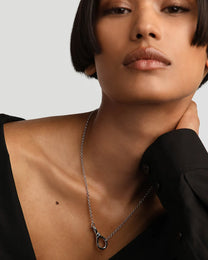 Stacker Clasp Silver Chain Necklace