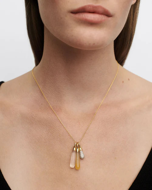 Rock crystal large Drop pendant