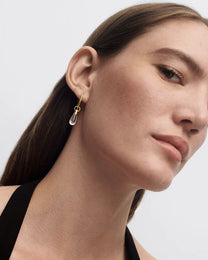 Rock crystal Jupiter single hoop