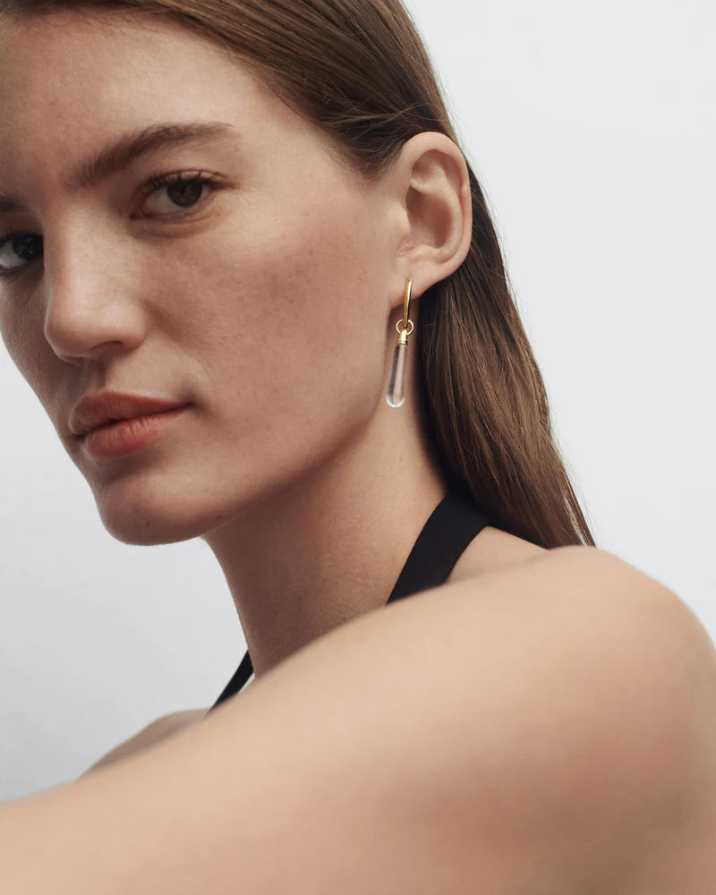 Rock crystal large Jupiter single hoop