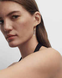 Rock crystal large Jupiter single hoop