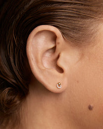 Diamonds and gold Loop single earring