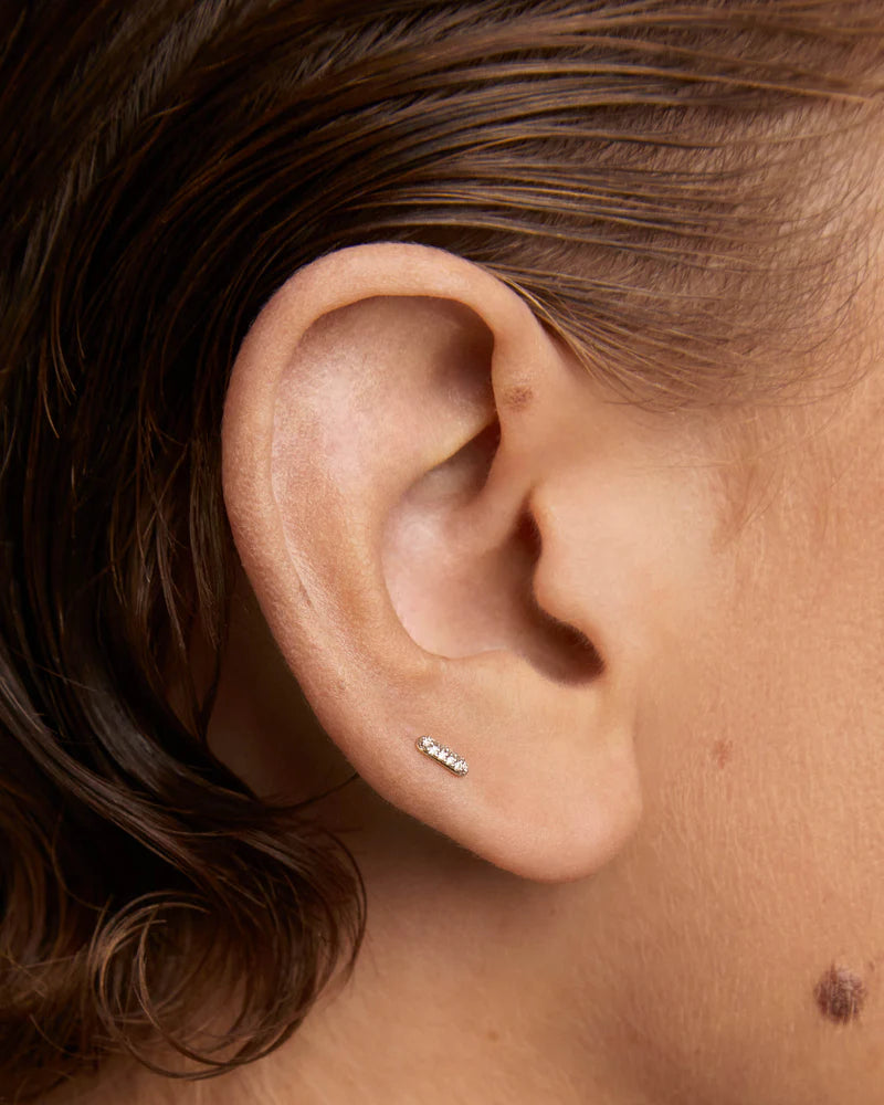 Diamonds and gold Pop single earring