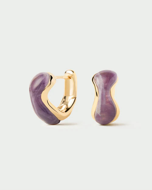 Amethyst Musa hoops
