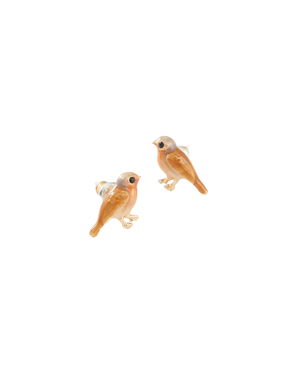 Enamel Robin Earrings