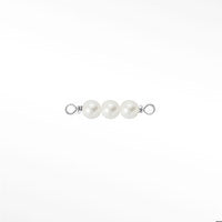 Rock Candy Natural Gemstone -Pearl Connector - Sterling Silver