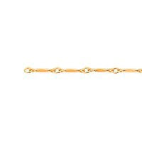 Singapore - 14/20 Yellow Gold-Filled 1.4mm Dapped Bar & Link Chain