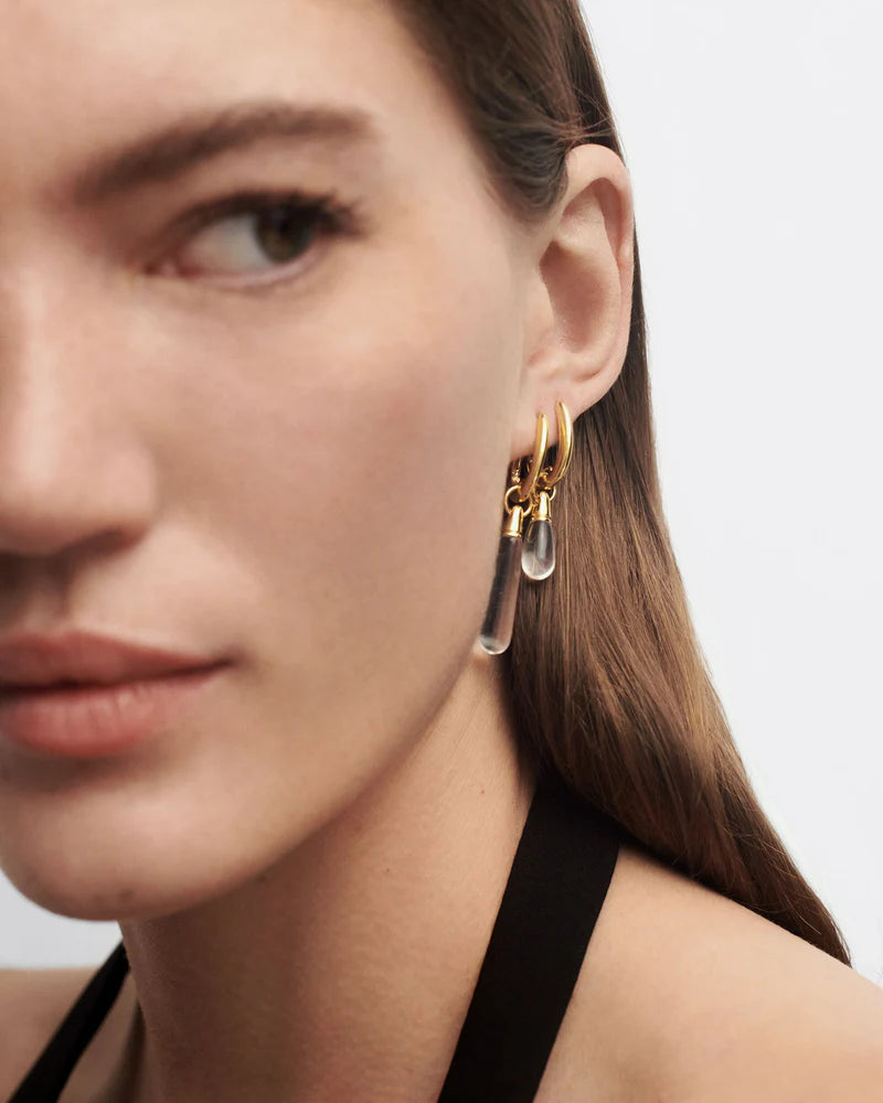 Rock crystal Jupiter single hoop