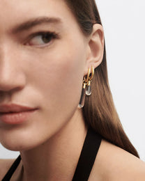 Rock crystal Jupiter single hoop