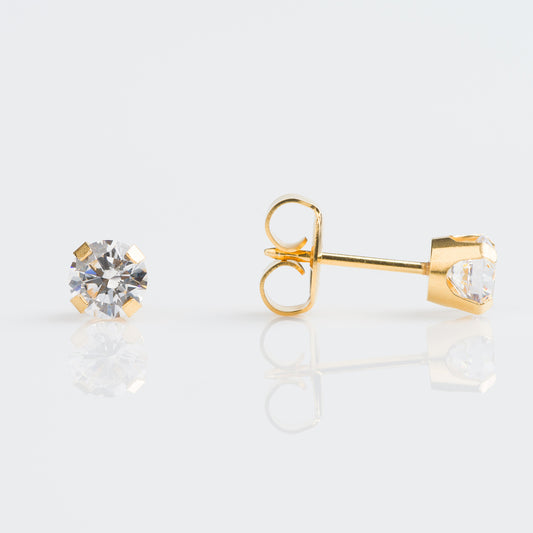 9K Solid Gold 5mm Cubic Zirconia (5)