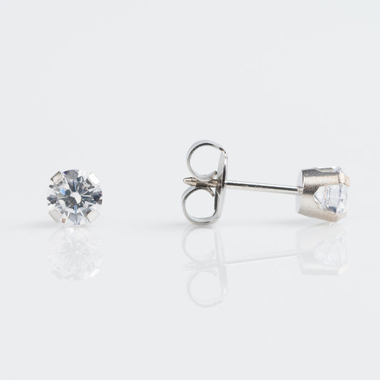 9K Solid white Gold 5mm Cubic Zirconia (19)