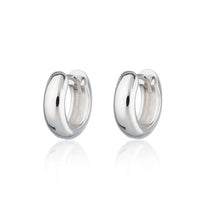 Silver Chunky Huggie Earrings