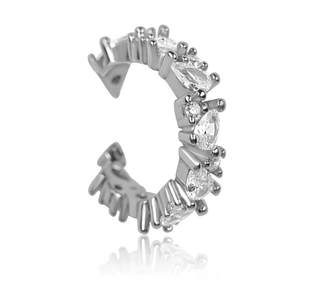 Silver FAYE Teardrop Ear Cuff