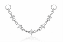 Silver Crystal Chain Charm