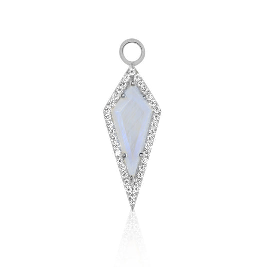 Aura Moonstone Pave Kite Charm