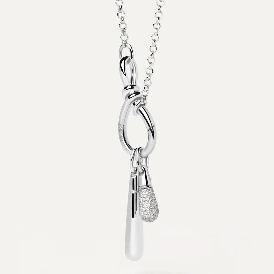 Stacker Clasp Silver Chain Neclace