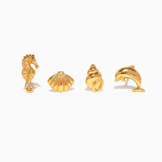 Coastal Creatures Stud Set - Gold