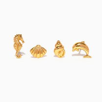 Coastal Creatures Stud Set - Gold