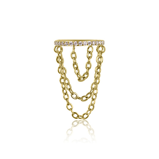 Callista layered chain conch hoop
