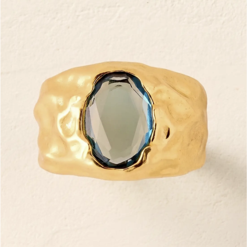Carmen Blue Ring | Jewelry Gold Gift Waterproof