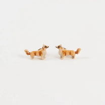 Enamel Corgi Earrings