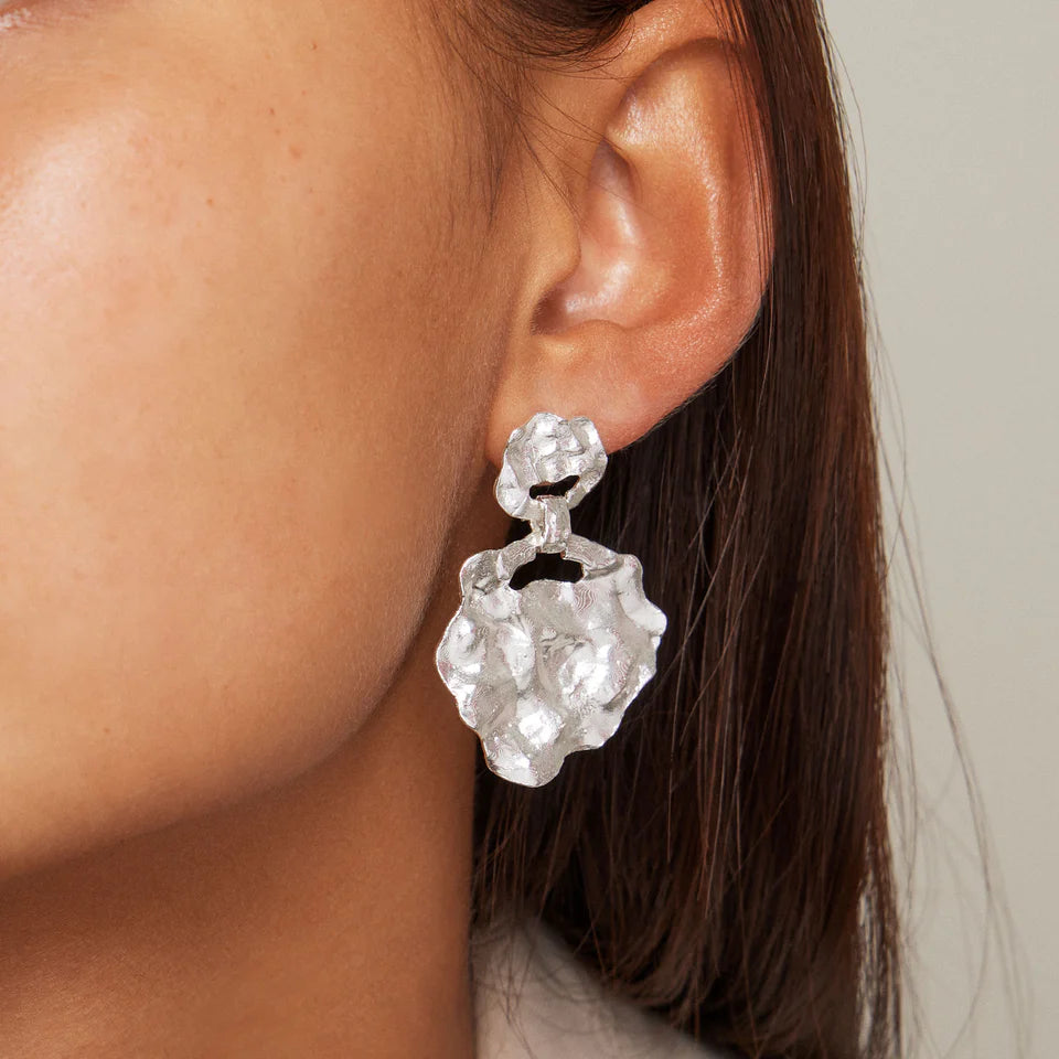 Large Silver Windy Earring