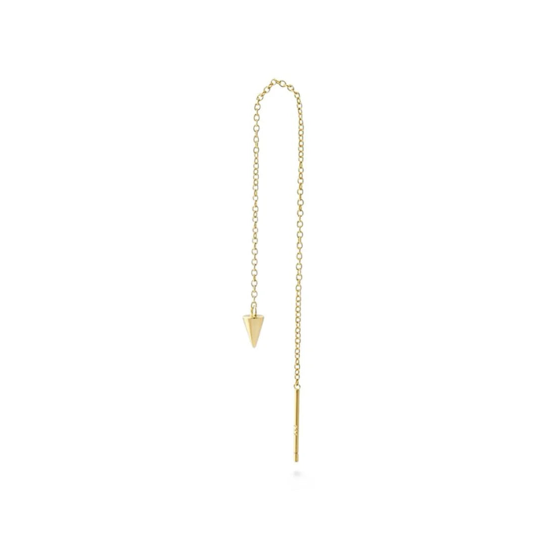 Espiga Yellow Gold Plated Spike Threader Earring