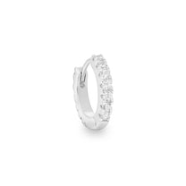Eterna White Gold Plated Single Huggie Hoop Earring