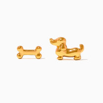Teeny Tiny Bone Appétit Studs - Gold