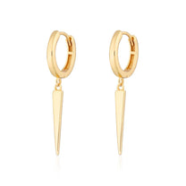 Gold Spike Hoop Earrings
