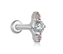 Silver SELENE Threadless Cartilage Stud