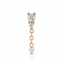 Alchemy drop cartilage stud gold