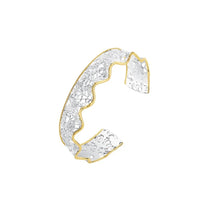 Medium Leavers Lace Ruffle Stacking Bangle (Two Tone)